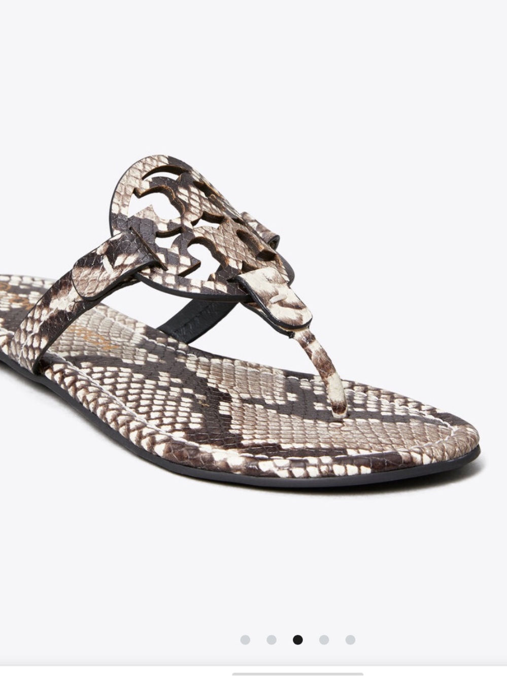 Tory Burch Snake-Print Miller Thong Sandals - Picture 10 of 11